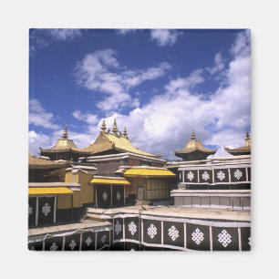 Aimant Palais du Potala à l'intérieur avec des clochers à