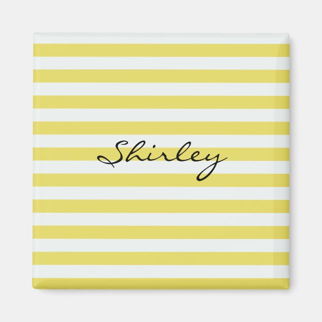 Aimant Pale Gold et White Stripes par Shirley Taylor (Devant)
