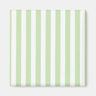 Aimant Pale green and white candy stripes