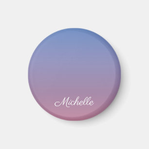 Aimant Pale rose et bleu dégradé ombre