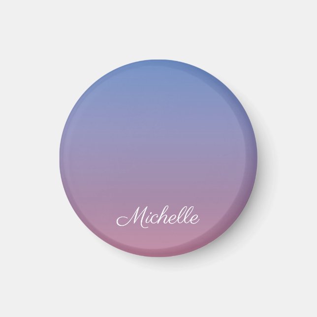 Aimant Pale rose et bleu dégradé ombre (Devant)