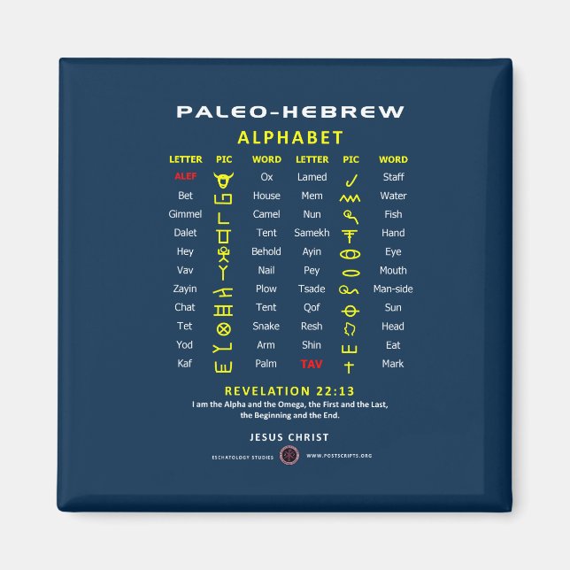 Aimant Paleo Hébreu (Devant)