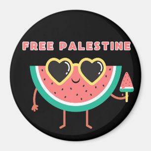 Aimant Palestine libre Pastèque Palestine mignon coloré