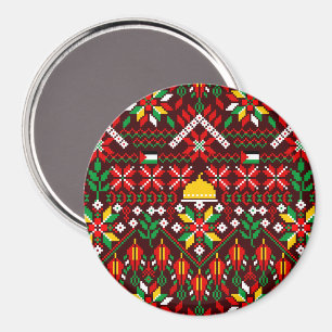 Aimant Palestine Tatreez Broderie traditionnelle