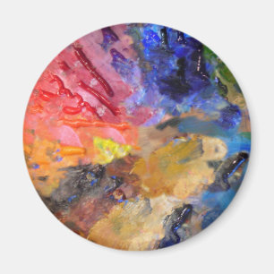 Aimant Palette de couleurs de peintre artistique