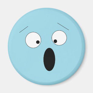 Aimant Pâlissez l'aimant idiot choqué étonné de visage