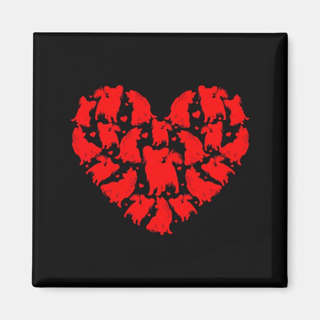 Aimant Pallon Dog Lover Funny Love Heart Pallon Valentine (Devant)