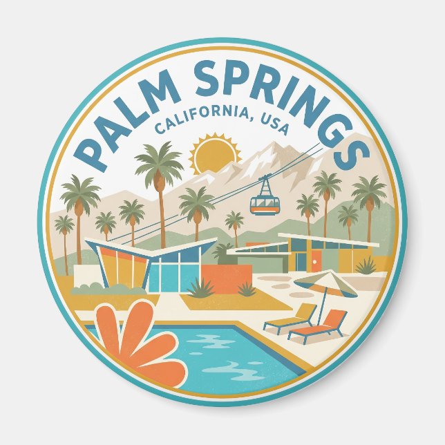 Aimant Palm Springs États-Unis (Devant)