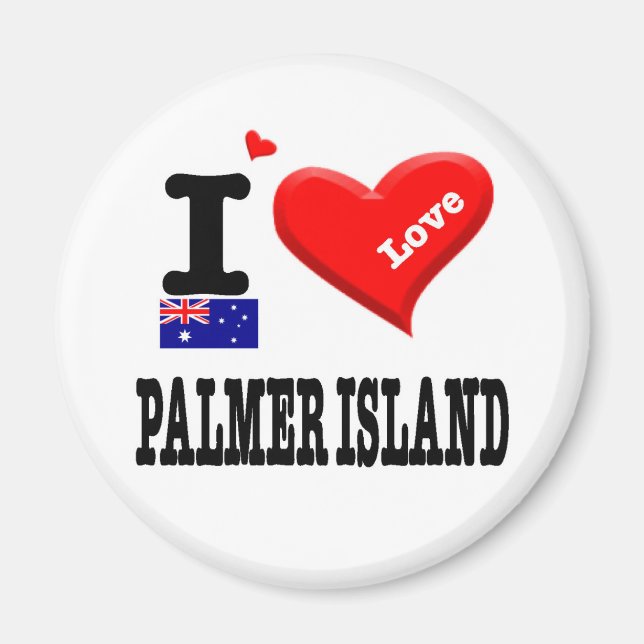 Aimant PALMER ISLAND - I Love (Devant)