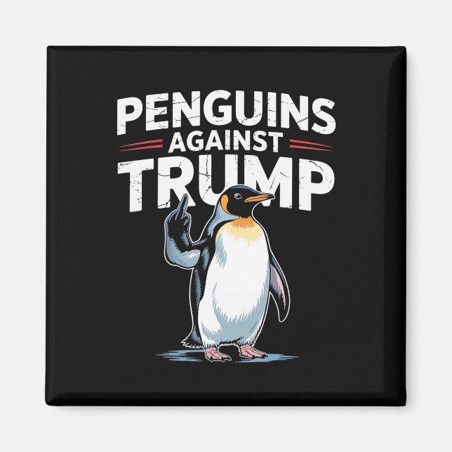Aimant Palmes de pingouin levées résistent aux drôles de  (Devant)
