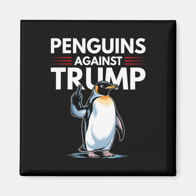 Aimant Palmes de pingouin levées résistent drôles de ping (Devant)