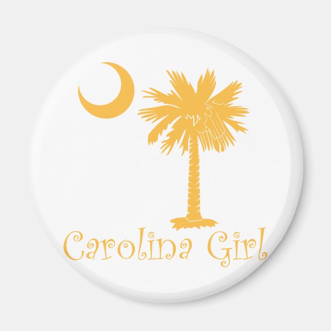 Aimant Palmetto fille Carolina Jaune (Devant)