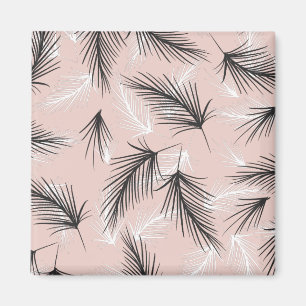 Aimant Palmier Noir Blanc Ton Terreux Rose