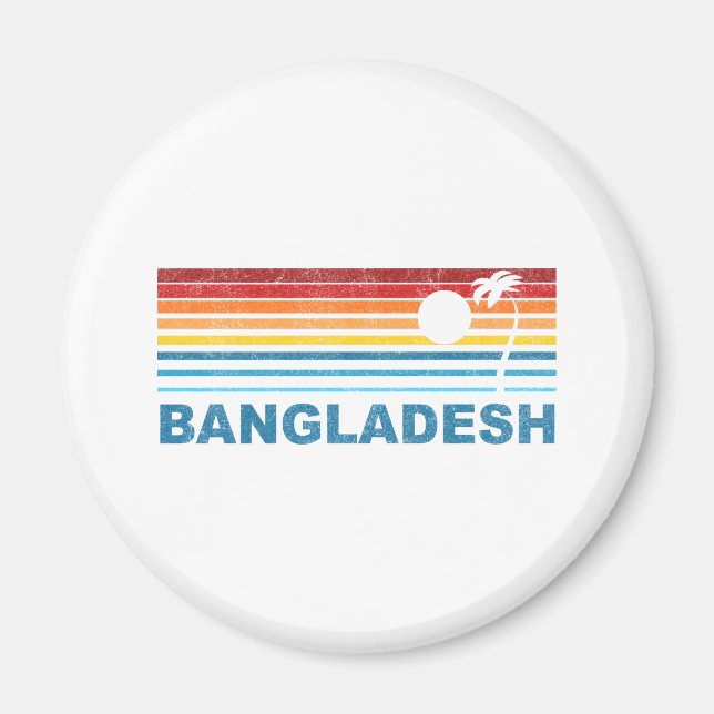 Aimant Palmier rétro Bangladesh (Devant)