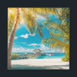 Aimant Palmiers au coucher du soleil<br><div class="desc">Cette photo présente de beaux palmiers contre le ciel pendant un coucher de soleil tropical.</div>