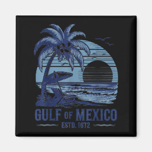 Aimant Palmiers de la plage du golfe du Mexique Vacances