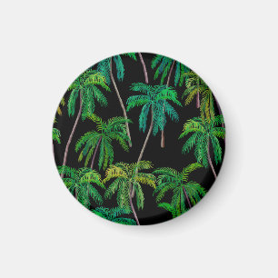 Aimant Palmiers : Motif d'été acrylique.