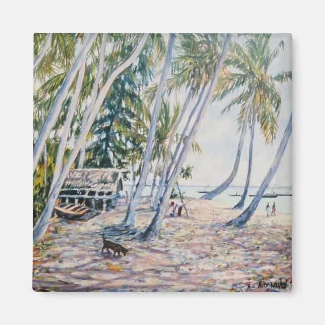 Aimant Palmiers rouillants Zanzibar 2002 (Devant)