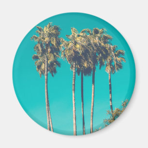 Aimant Palmiers tropicaux Californie ambiance rétro