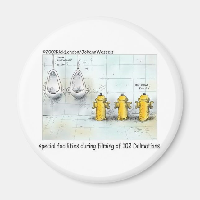 Aimant Pampered Dog Bathrooms Funny Gifts & Tees (Devant)