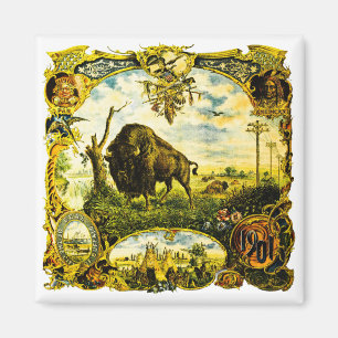 Aimant Pan Am Expo avec motifs bisons et amérindiens