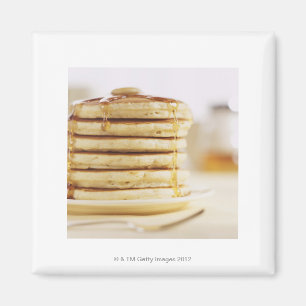 Aimant Pancakes et sirop d'érable fondu