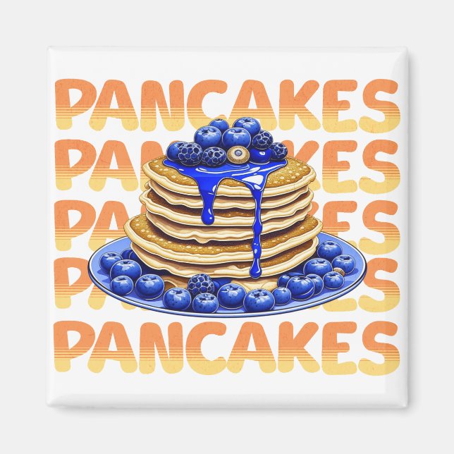 Aimant Pancakes recouverts de bleuets (Devant)