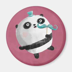 Aimant Panda avec des moustaches