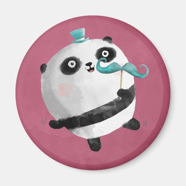 Aimant Panda avec Moustaches (Devant)