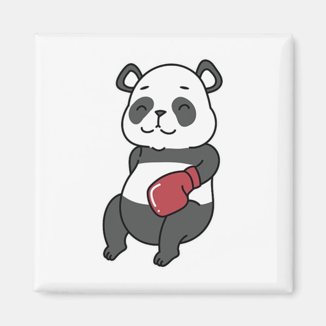 Aimant Panda Boxe (Devant)