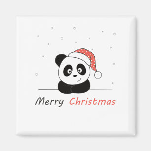 Aimant Panda Christmas Snow Winter Animals Pandas