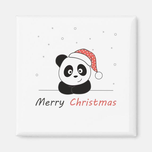 Aimant Panda Christmas Snow Winter Animals Pandas (Devant)