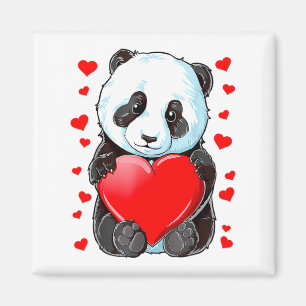 Aimant Panda cœur Saint-Valentin Filles Enfants Femmes Ou