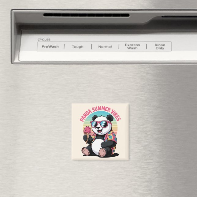 Aimant  Panda Cool Été Glace Enfant (In Situ (Lave-vaisselle))