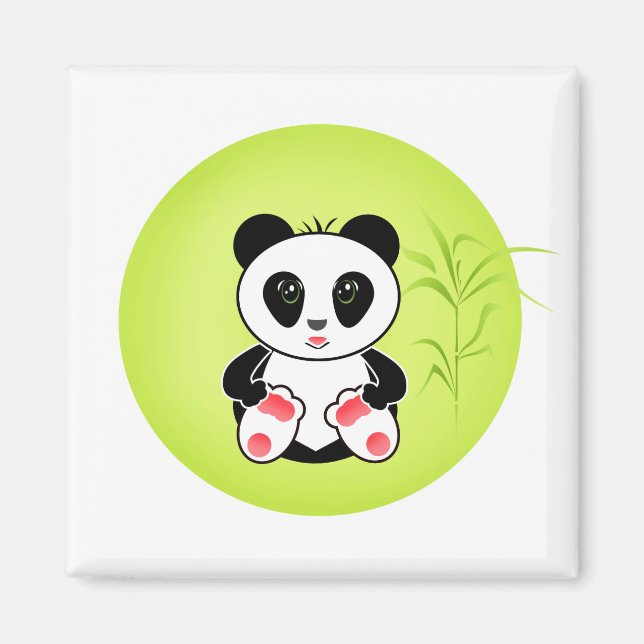 Aimant Panda, dessin animé, enfants (Devant)