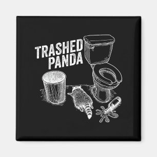 Aimant Panda détruit drôle de raton laveur ivre Mème Amou