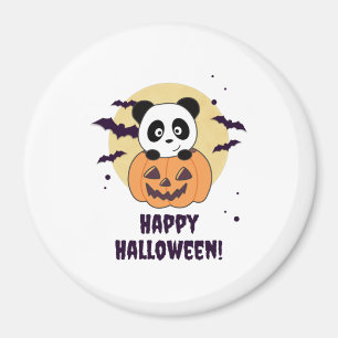 Aimant Panda En Pandas Douces Citrouilles Bonne Halloween