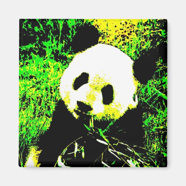 Aimant Panda Face Pop Art (Devant)