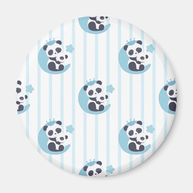 Aimant Panda Lover | La Vie Est Meilleure Avec Un Panda (Devant)