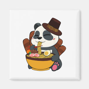 Aimant Panda Manger Ramen Thanksgiving Day Japonais
