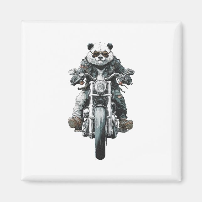 Aimant Panda motard (Devant)
