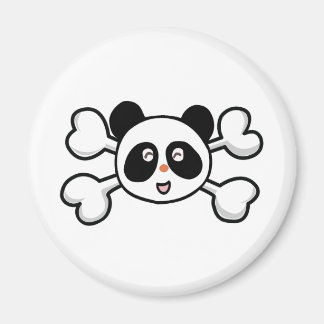 Aimant Panda ours Crâne et os croisés