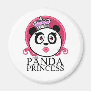 Aimant Panda Princesse Panda Reine Couronne