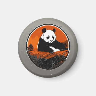 Aimant panda rouge