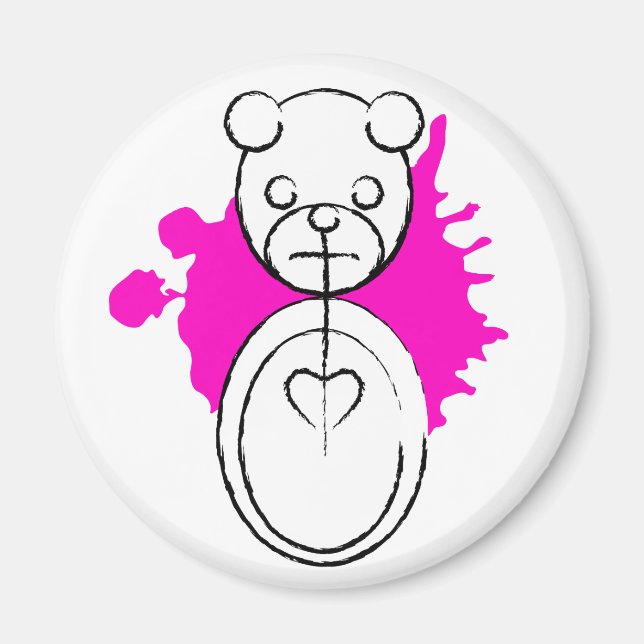 Aimant panda splatz. (Devant)