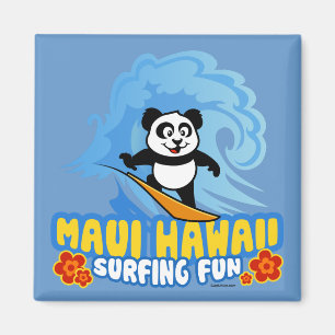 Aimant Panda surfant de Maui