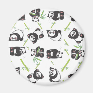 Aimant panda tuile mignonne bleu motif