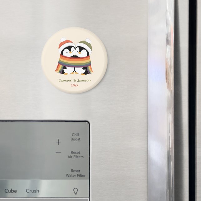 Aimant Pandas de Noël personnalisés Cozy Pride (In situ (réfrigérateur))