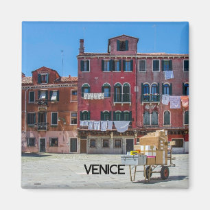 Aimant Panier avec boîtes à Venise