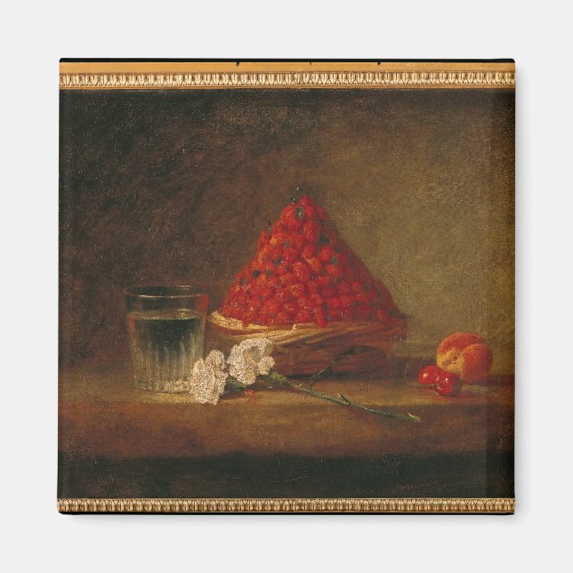 Aimant Panier avec fraises sauvages, c.1761 (Devant)